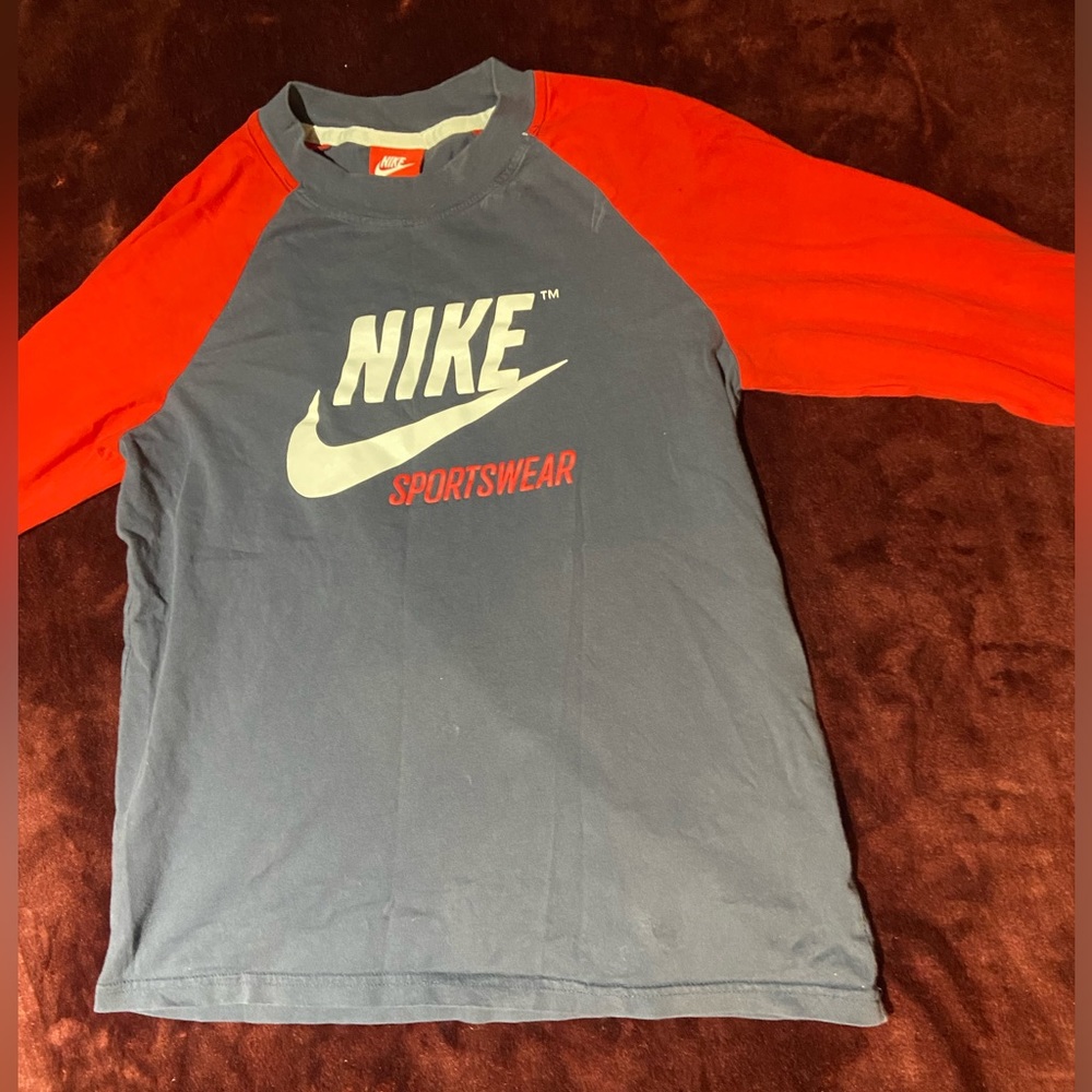 Nike red and navy tee